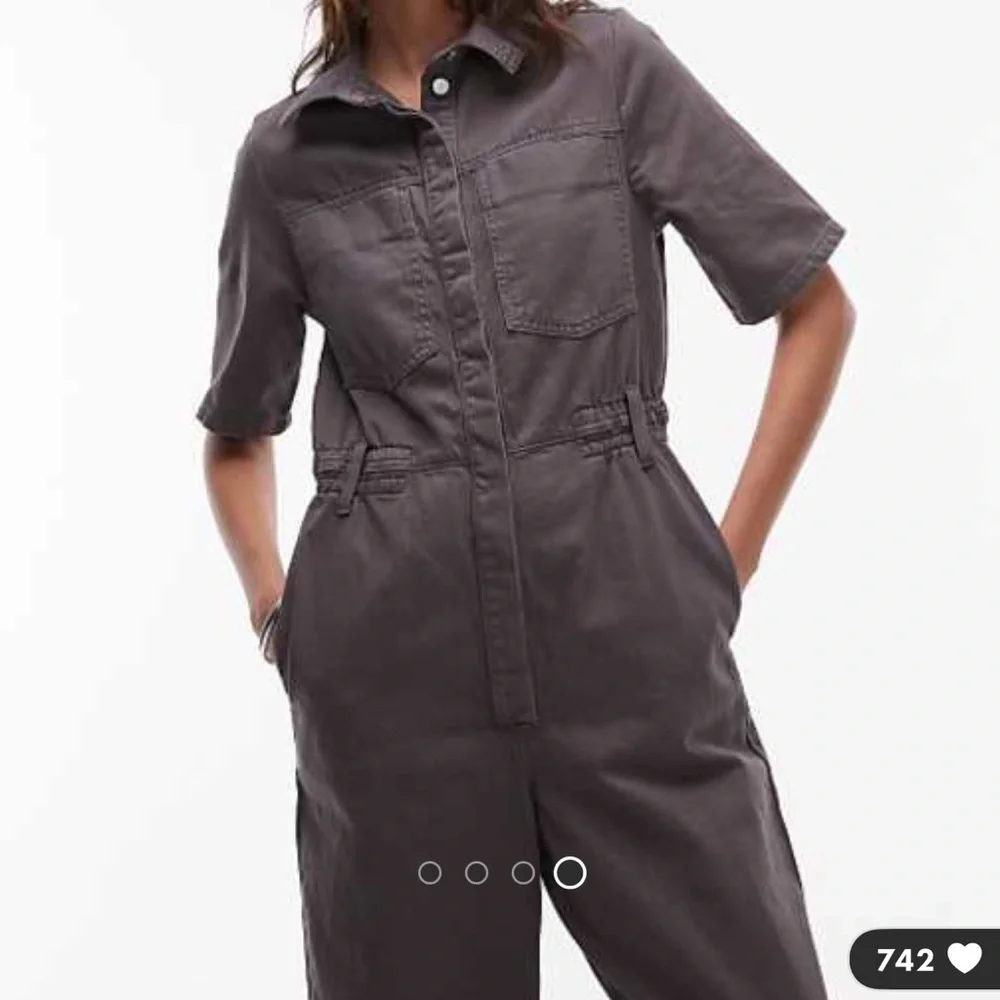 Topshop Charcoal Utility Jumpsuit - size 8 NWT - Picture 2 of 10